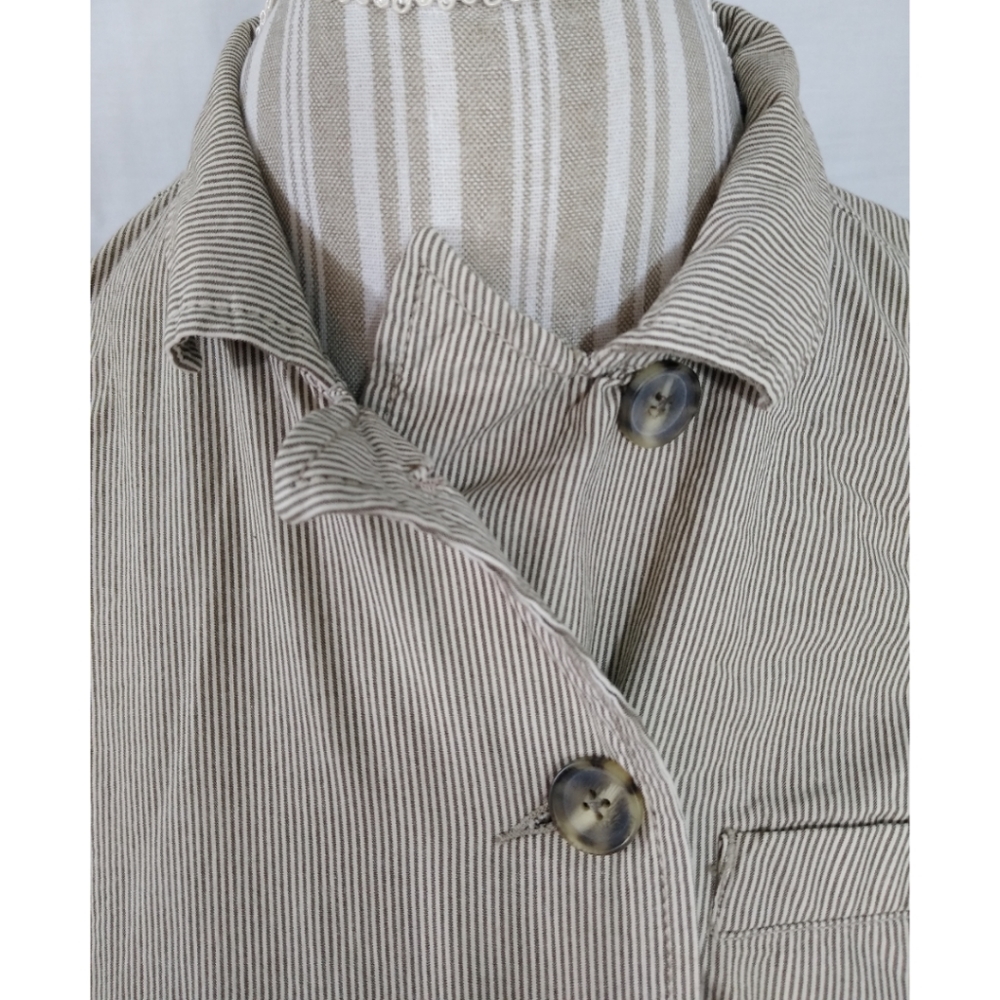 Converse Striped Button-Up Jacket Size Small - image 1